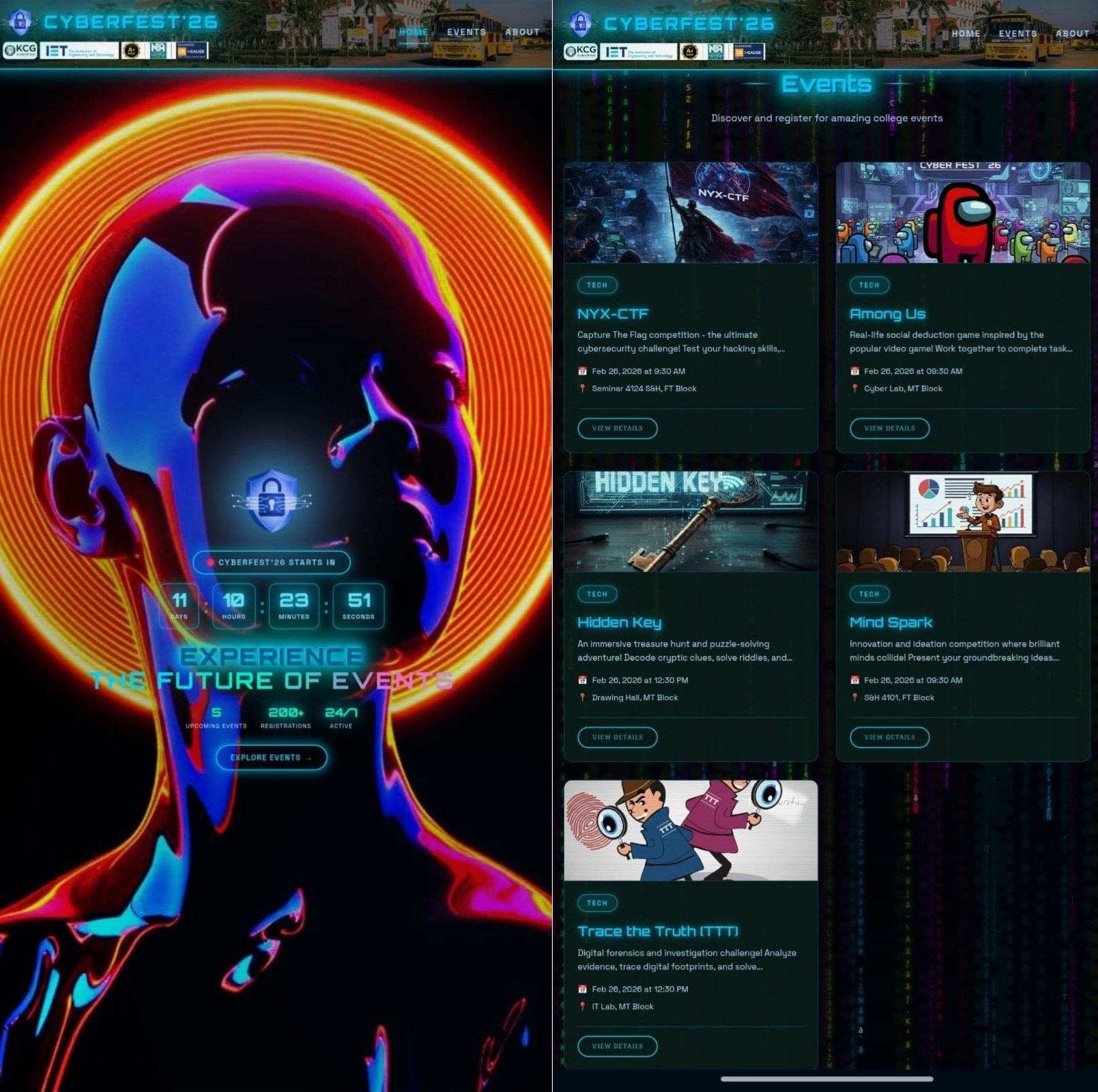 Platform Web Landing Interface