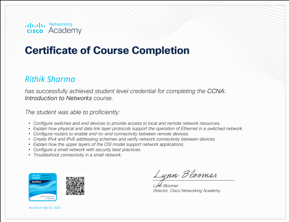 Cisco Certified Network Associate (CCNA 200-301)