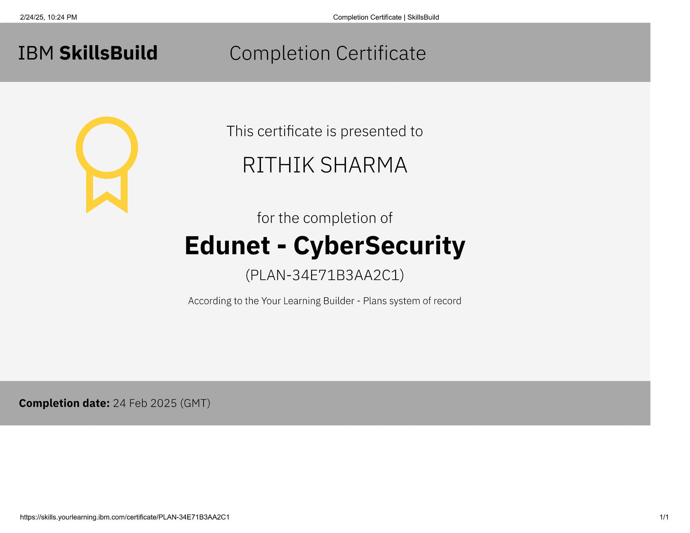 IBM SkillsBuild Certification
